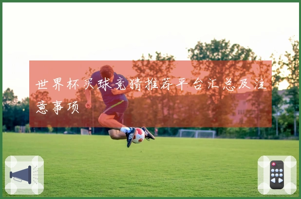 世界杯买球竞猜推荐平台汇总及注意事项